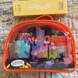 Bubble Skincare Set with Orange Bag